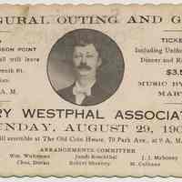 Postcard: Henry Westphal Association, Inaugural Outing and Games, Sunday August 29, 1909.