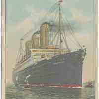 Postcard: Hamburg-American Line. S.S. Imperator. World