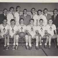 B+W photo of Hoboken YMCA basketball team, Hoboken, n.d., ca. 1950s.