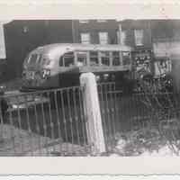 B+W photo of a food bus reputedly on Paterson St., Hoboken, dated March 19, 1955.