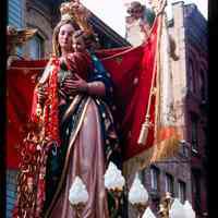 Color slide of a Madonna statue.