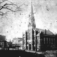 B+W photo of Saint Matthews, 8th & Hudson Sts., ca. 1877.