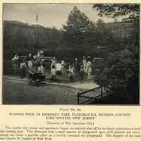 Photo illustration: "Wading Pool in Hoboken Park Playground, Hudson County Park System, New Jersey" (Designed by Charles N. Lowrie of New York.) Published 1935.