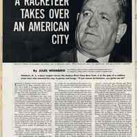 Article (re Edward J. Florio): A Racketeer Takes Over an American City. By Jules Weinberg. Look, July 17, 1951; Log Cabin ad.