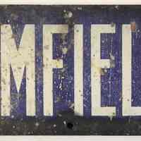          Enameled metal street sign, 