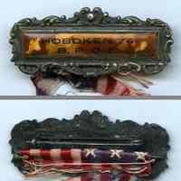          detail 1, pin bar, front and back: Hoboken 74 B.P.O.E.
   