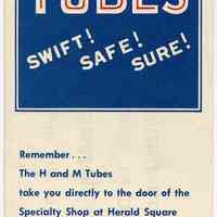 Map: Hudson & Manhattan R.R., Routes & Connecting Points. N.d., ca. 1955-1956.