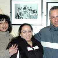 Digital images, 3, of Negron family members at exhibition, From Another Time: Hoboken in the 1970s, HHM, Feb. 7, 2007.