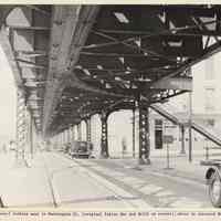 View west on Ferry Street (Observer Highway) to Washington Street, Hoboken, circa mid-1930