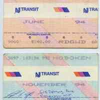          tickets, 2, NJ Transit monthly commutation 1994
   