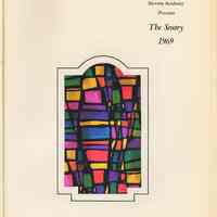          pg [1] title note die cut window to color stained glass depiction
   