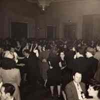 Digital image of b+w photo of annual dinner dance of Fred M. DeSapio Democratic Association, Union Club?, Hoboken, no date, ca. 1947.