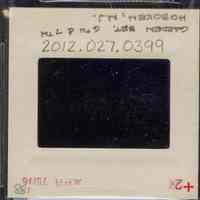          Color slide of eye-level view of row houses on the W side of Garden looking N and the Community Church of Hoboken at 600 Garden picture number 2
   