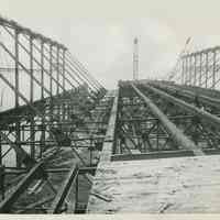          B+W photo of the reconstruction and extension of Pier 15 at the Bethlehem Steel Shipyard, Hoboken Division, July 19,1957. picture number 1
   