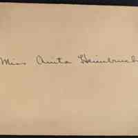 Wedding Invitation to Anita Heimbruch, from the Hunter family,1963