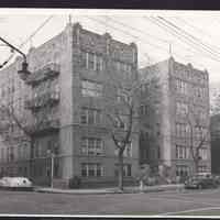 B&W photo of apartment building at 181 Chadwick Street, Newark.
