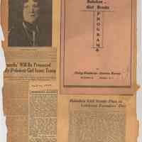          leaf 17 back: program; newsclippings 1927
   