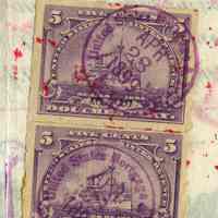          detail of revenue stamps
   