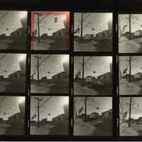 B+W negative contact sheet of images of Hoboken taken by John Conn. no date, [1976].