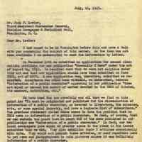          letter 1: July 22, 1947 pg 1 of 2
   