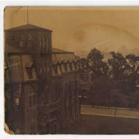          Sepia-toned panoramic composite photo of Hoboken waterfront from 5th St. to 3rd & Hudson Sts., n.d., ca. 1901-1905. picture number 8
   