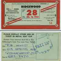 Ticket, transportation: Erie Lackawanna Railroad Co., Weekly Commutation Ticket, between Hoboken & Ridgewood, July 1966.