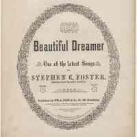 Sheet music: Beautiful Dreamer by Stephen Foster.
