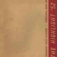 The High Light. January 1952. Yearbook for February class. Demarest High School, Hoboken.