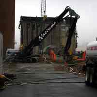 Digital color image of the Maxwell House Coffee plant site with demolition underway, Hoboken, October 2004