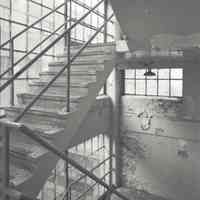 Digital image of B+W photo of former Maxwell House Coffee plant interior, Manufacturing Building, 3rd Floor, Hoboken, 2003.