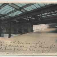 Postcard: Entrance to Ferry Boat From Train Shed, Hoboken - Lackawanna R[ail]. R[oad]. Postmarked Nov. 4, 1921.