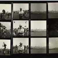 B+W negative contact sheet of images of Hoboken taken by John Conn. no date, [1976].