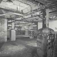 Digital image of B+W photo of former Maxwell House Coffee plant interior, Soluble Building, basement, Hoboken, 2003.