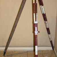 Tripod, extension; 1 extension leg & 2 split legs; from 518x product line, made by Keuffel & Esser Co., N.Y. & Hoboken, n.d., ca. 1930-1950.