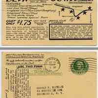 Postcards, 2: announcements by Joint Railfan Trip Committee, Inc., Lackawanna Terminal, Hoboken N.J. for trips in October of 1947.