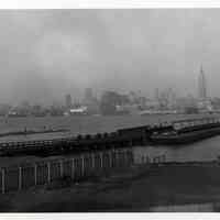 B+W photos, 2, of Hoboken waterfront, no date, circa 1960s.