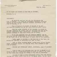 Digital image: letter to Mayor & City Council from Studebaker, N.Y., July 21, 1914 with bid for Studebaker Pneumatic Flushing machine.