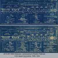 Diagrams: D.L. & W. Railroad, 4-8-4 steam locomotive, 1929; 1934.