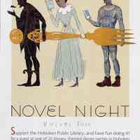 Poster: Novel Night. Vol. Four. October 13, 2012. Hoboken Public Library Benefit.