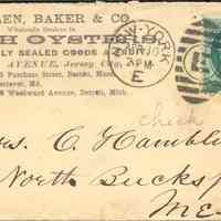 Postal Envelope: Hamblen, Baker & Co., Jersey City, NJ