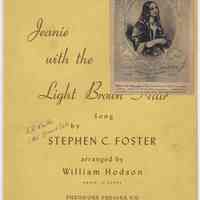 Sheet music: Jeannie with the Light Brown Hair by Stephen Foster.