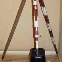          standing; extension leg adjusted as typical for uneven terrain
   
