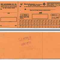 Ticket, transportation: Erie-Lackawanna R.R. 46 Trip School Ticket, 1971.