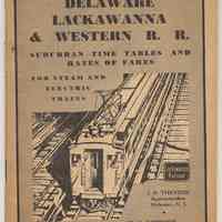 Timetable: D.L.& W. R.R. Suburban Time Tables & Rates of Fare for Steam & Electric Trains. Eff. Nov. 14, 1943