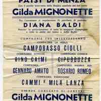 Flier/handbill: Italian stage show presented at The Rialto Theatre, 118 Hudson St., Hoboken, Fri., June 8, 1945.