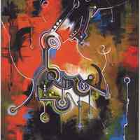 Postcard: Invitation to Galerie Attienette, 4 Fourteenth St., Hoboken, opening reception, Oct. 6, 2007.