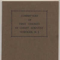          Committees of First Church of Christ, Scientist, Hoboken, N.J. Adopted Dec. 1921. picture number 17
   