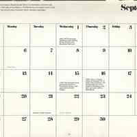          September calendar
   