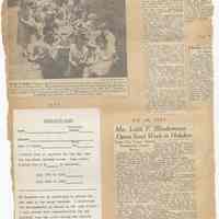          leaf 19 back: registration form day Camp Sycamore + newsclippings 1950
   