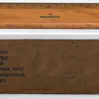 I-scale, plotting, flat, metric, 30 cm long, made for U.S. Govt. (Navy?) by Keuffel & Esser Co., N.Y., n.d., ca. 1930s-1940s.